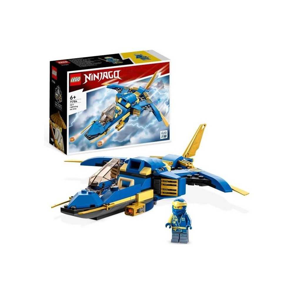 LEGO NINJAGO 71784 Le Jet Supersonique de Jay – Évolution, Jouet Avion, Ninja Évolutif