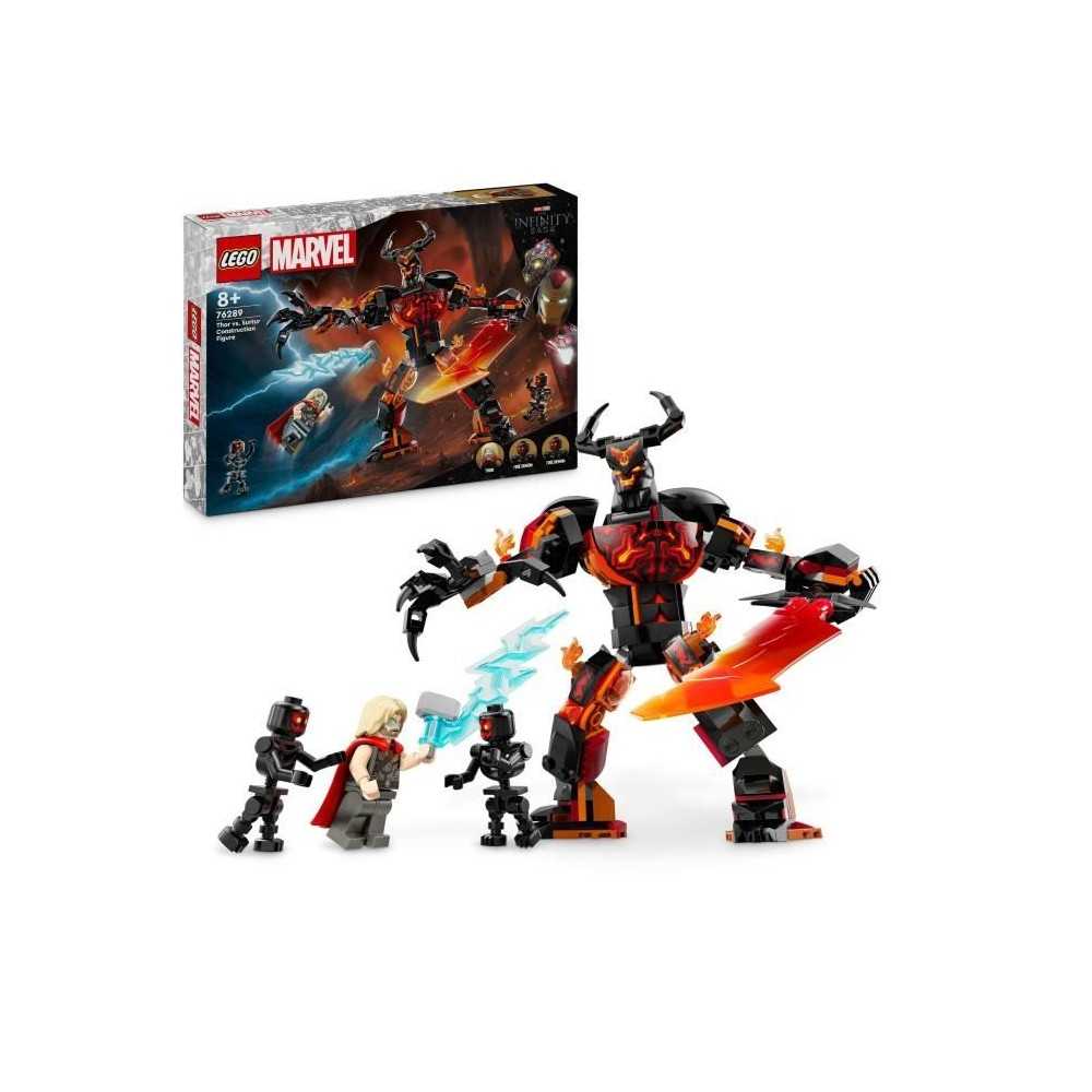 LEGO Marvel 76289 Figurine de Thor contre Surtur a construire, Set de super-héros