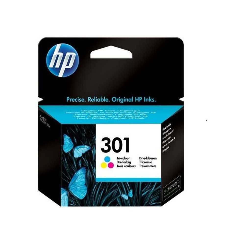 HP 301 Cartouche d'encre trois couleurs authentique (CH562EE) pour HP