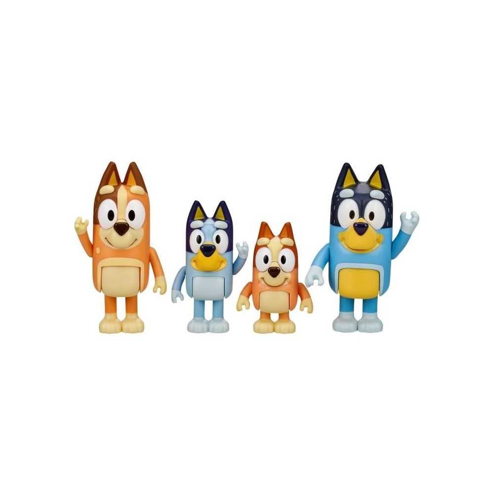 Coffret de 4 figurines de la famille de Bluey - MOOSE TOYS