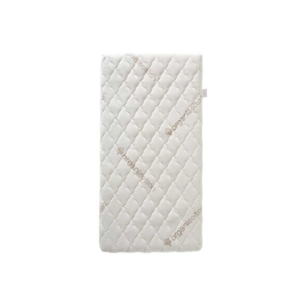 Matelas Bébé Coton Bio - 60x120x10 cm - 100% Coton - Déhoussable - Sans traitement chimique