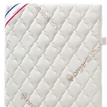 Matelas Bébé Coton Bio - 60x120x10 cm - 100% Coton - Déhoussable - Sans traitement chimique