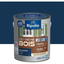 RIPOLIN Peinture pour bois intérieur et extérieur - Bleu marine Ral 5003 satin - 2,5 L