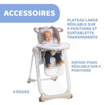 CHICCO - Chaise Haute Polly 2 Start Monkey