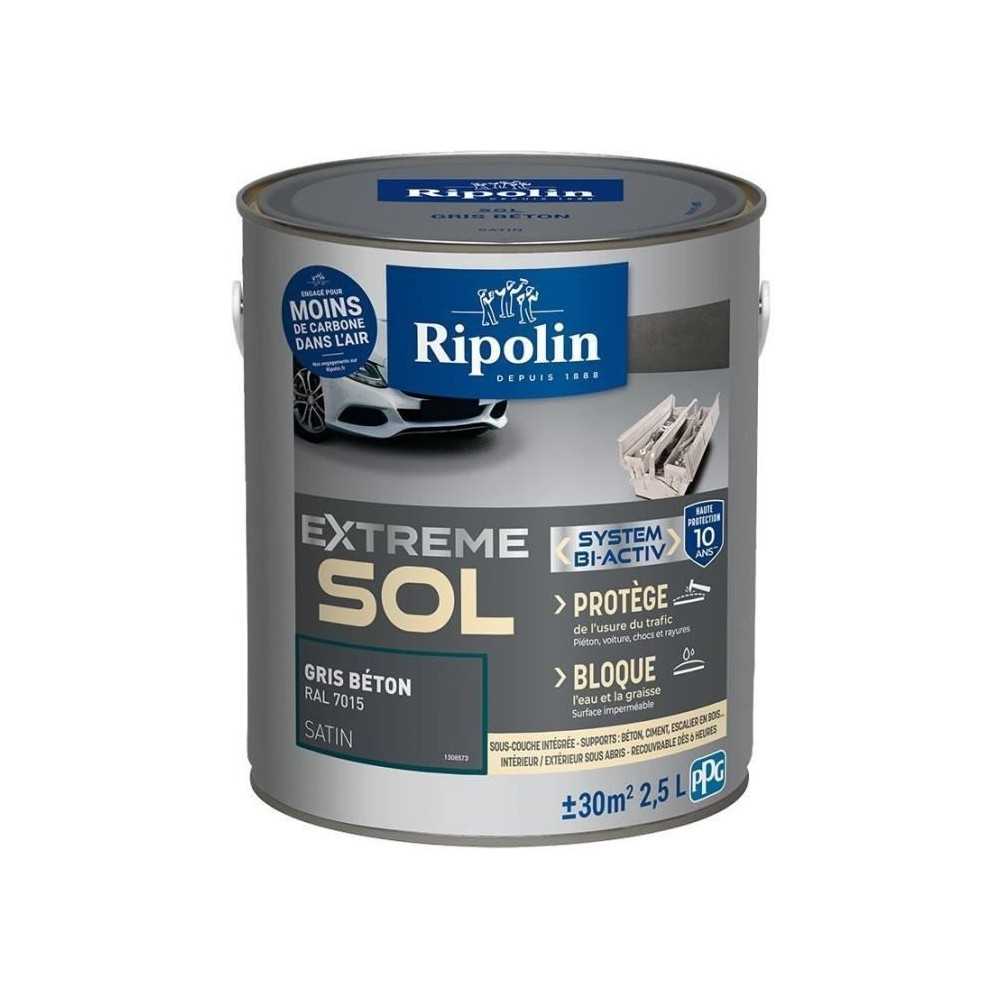 RIPOLIN PROTECTION EXTREME SOL GRIS BETON RAL 70 SATIN 2,5 L