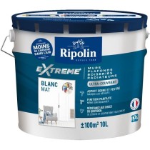 Peinture mur et plafond monocouche mat blanc 10L Ripolin