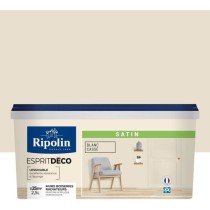 RIPOLIN Peinture murale pour toutes pieces - Blanc cassé satin - 2,5 L