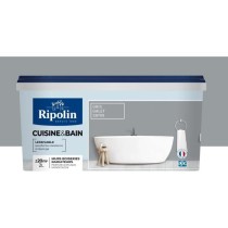 RIPOLIN Peinture murale spéciale pieces humides cuisine et bain - 2 L - Gris galet