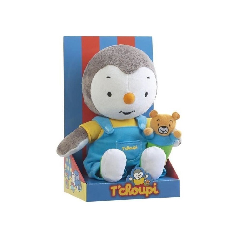 Jemini T'choupi - Peluche Tchoupi 30 cm avec ourson