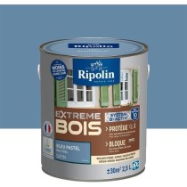 Peinture Extreme bois - Bleu pastel RAL 5024 satin - RIPOLIN - 2,5 L