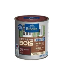 RIPOLIN Peinture Bois Satin Haute Protection 10 ans qui Protege et Magnifie vos Bois - Rouge basque