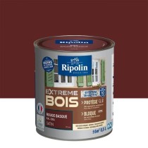 RIPOLIN Peinture Bois Satin Haute Protection 10 ans qui Protege et Magnifie vos Bois - Rouge basque