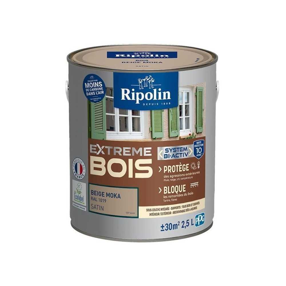 Peinture Extreme bois - Beige moka RAL 1019 satin - RIPOLIN - 2,5 L