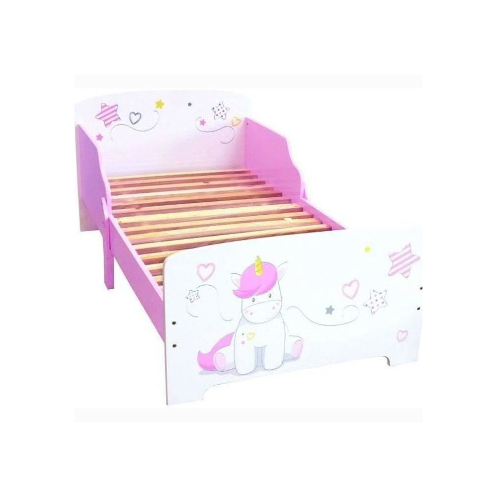 Fun House Licorne lit 140x70 cm avec lattes pour enfant