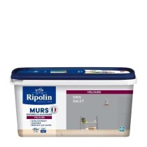 RIPOLIN Peinture Couleur Velours pour Murs, Boiseries Radiateurs - Gris galet