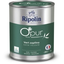 Peinture O'PUR murs, boiseries & radiateurs - RIPOLIN - 472187 - Vert zapfino - Satin veloute - 2 L