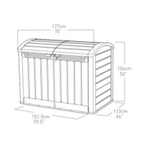 KETER - Coffre de rangement extérieur en résine 2000 litres Beige et