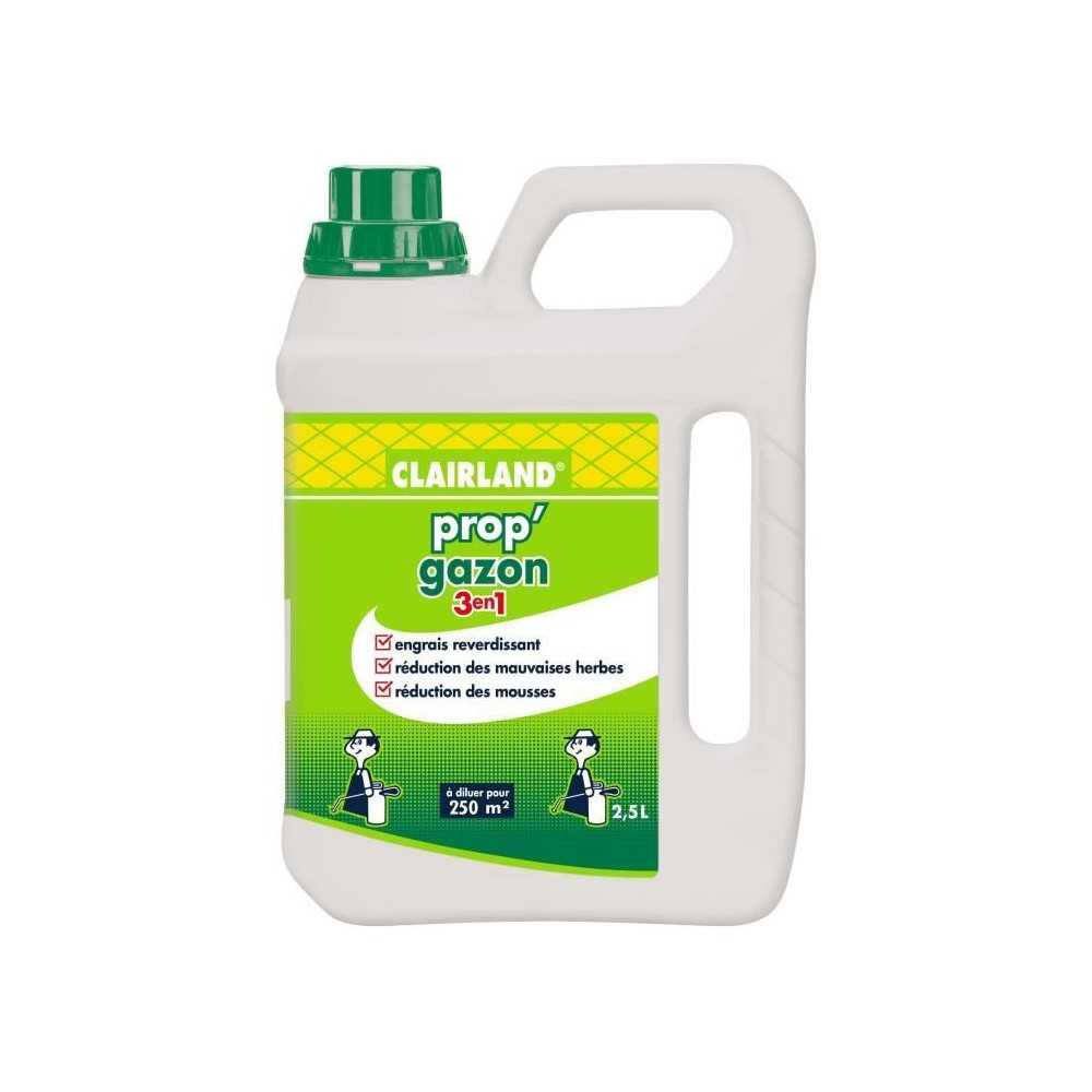 Engrais Gazon Liquide Prop'Gazon 3 en 1 - Clairland - Concentré 2,5 L