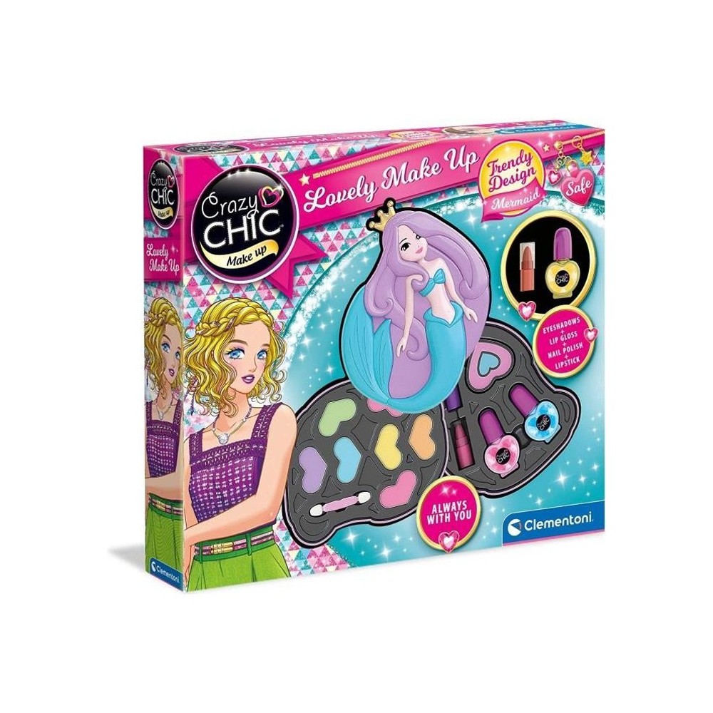 Clementoni - Crazy Chic - Palette de maquillage Sirene - 2 palettes de