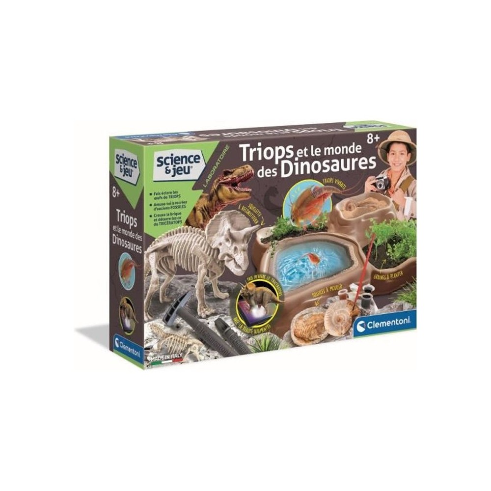 Clementoni - Science & Jeu - Triops et le monde des dinosaures