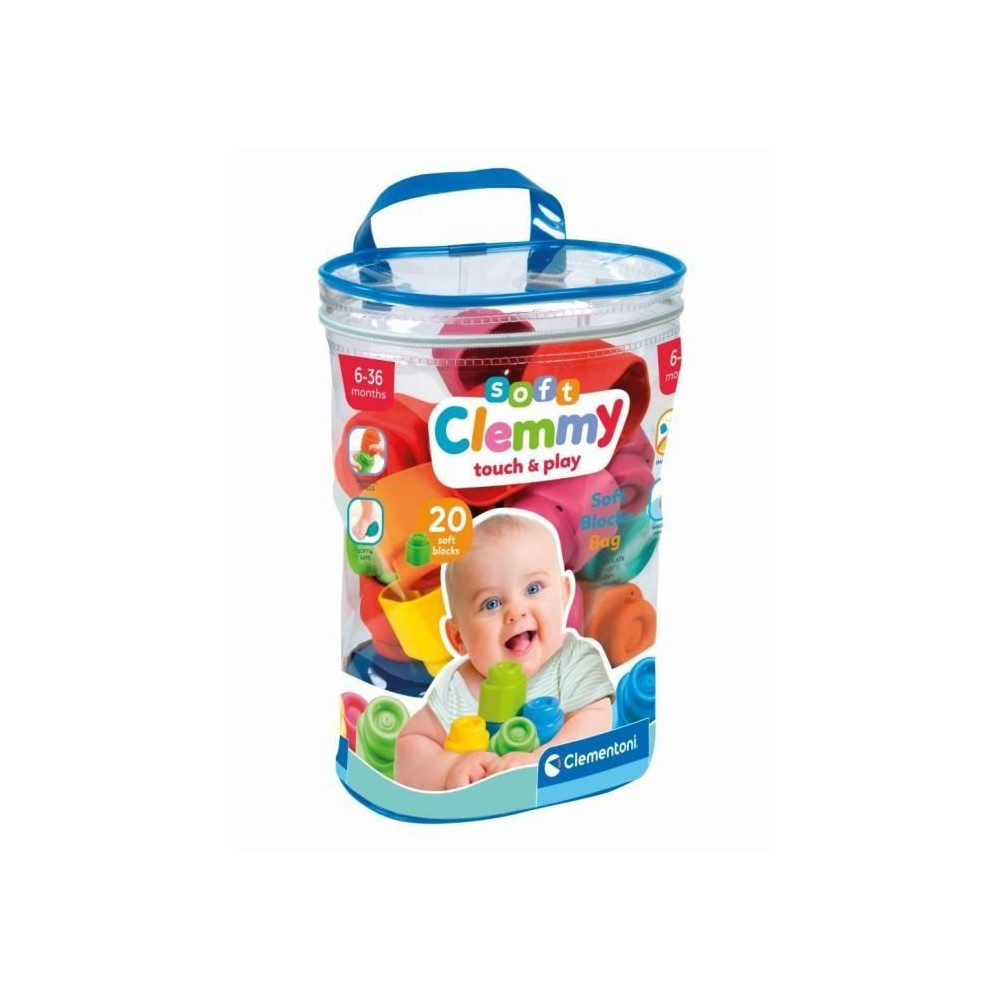 Clementoni - Clemmy Baby - Sac souple 20 pieces - Mixte - A partir de