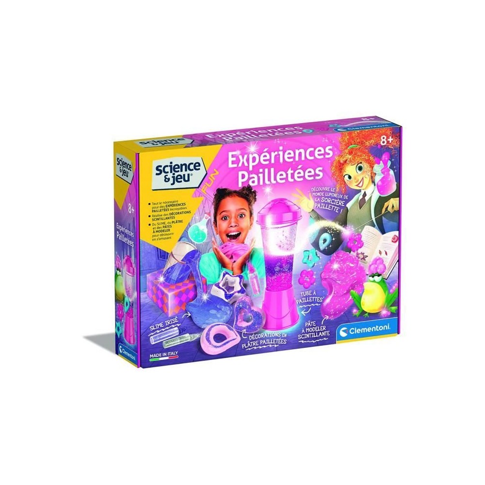 Jeu scientifique pour enfants - CLEMENTONI - Expériences pailletées