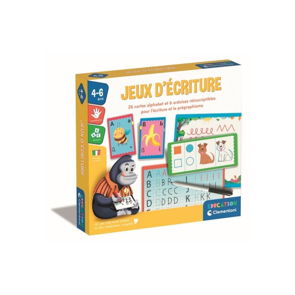 Clementoni - Coffret Jeux d'écriture - 23 activités - Dés 4 ans