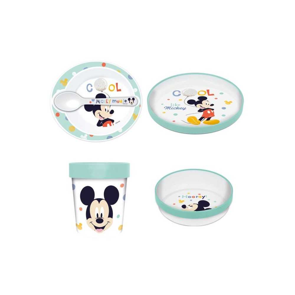 Pack repas 2eme age THERMOBABY MICKEY - 3 Assiettes + un gobelet + 1 cuillere