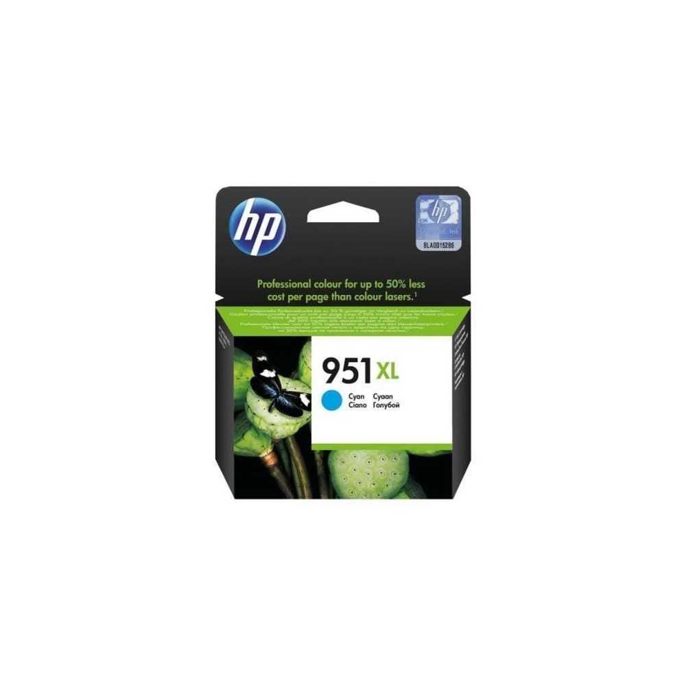 HP 951XL Cartouche d'encre cyan grande capacité authentique (CN046AE)