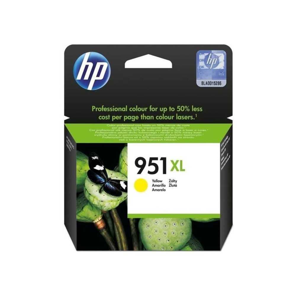 HP 951XL Cartouche d'encre jaune grande capacité authentique (CN048AE