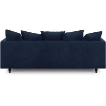 Canapé droit fixe 4 places - Tissu bleu - Classique - L 212 x P 93 cm