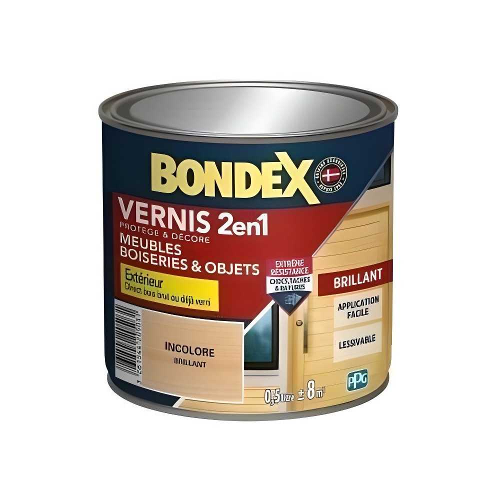 BONDEX Vernis 2 en 1 Brillant Résistance Extreme - Incolore