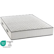 Ensemble matelas + sommier 140 x 190 cm - 580 Ressorts ensachés - 7 zones de confort - 24 cm - Équilibré - DEKO DREAM Détent