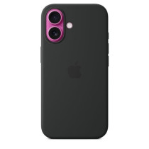 APPLE iPhone 16 - Coque en silicone avec MagSafe - Black