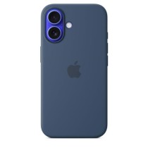 APPLE iPhone 16 - Coque en silicone avec MagSafe - Denim