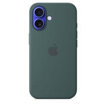 APPLE iPhone 16 - Coque en silicone avec MagSafe - Lake Green