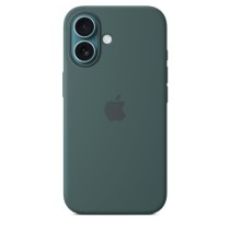 APPLE iPhone 16 - Coque en silicone avec MagSafe - Lake Green