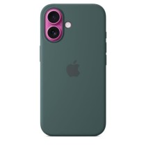 APPLE iPhone 16 - Coque en silicone avec MagSafe - Lake Green