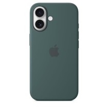 APPLE iPhone 16 - Coque en silicone avec MagSafe - Lake Green