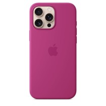 APPLE iPhone 16 Pro Max- Coque en silicone avec MagSafe - Fuchsia