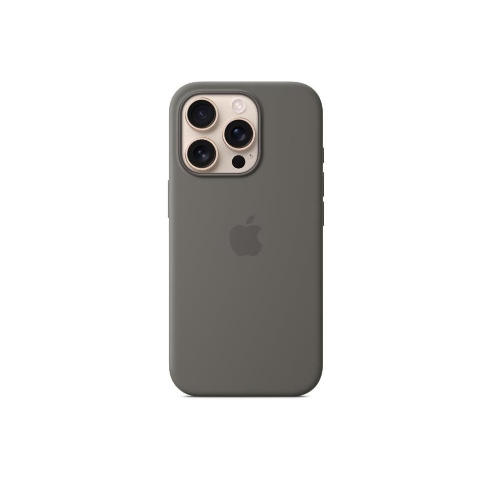 APPLE iPhone 16 Pro - Coque en silicone avec MagSafe - Stone Gray