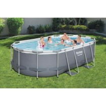 Kit Piscine hors sol tubulaire BESTWAY - Power Steel™ - 427 x 250 x 100 cm - Ovale (Inclus épurateur a Cartouche de 2006 L/H)