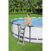 Kit Piscine hors sol tubulaire BESTWAY Steel Pro Max™ - 427 x 122 cm - Ronde (Avec un filtre a cartouche, une bâche et une é