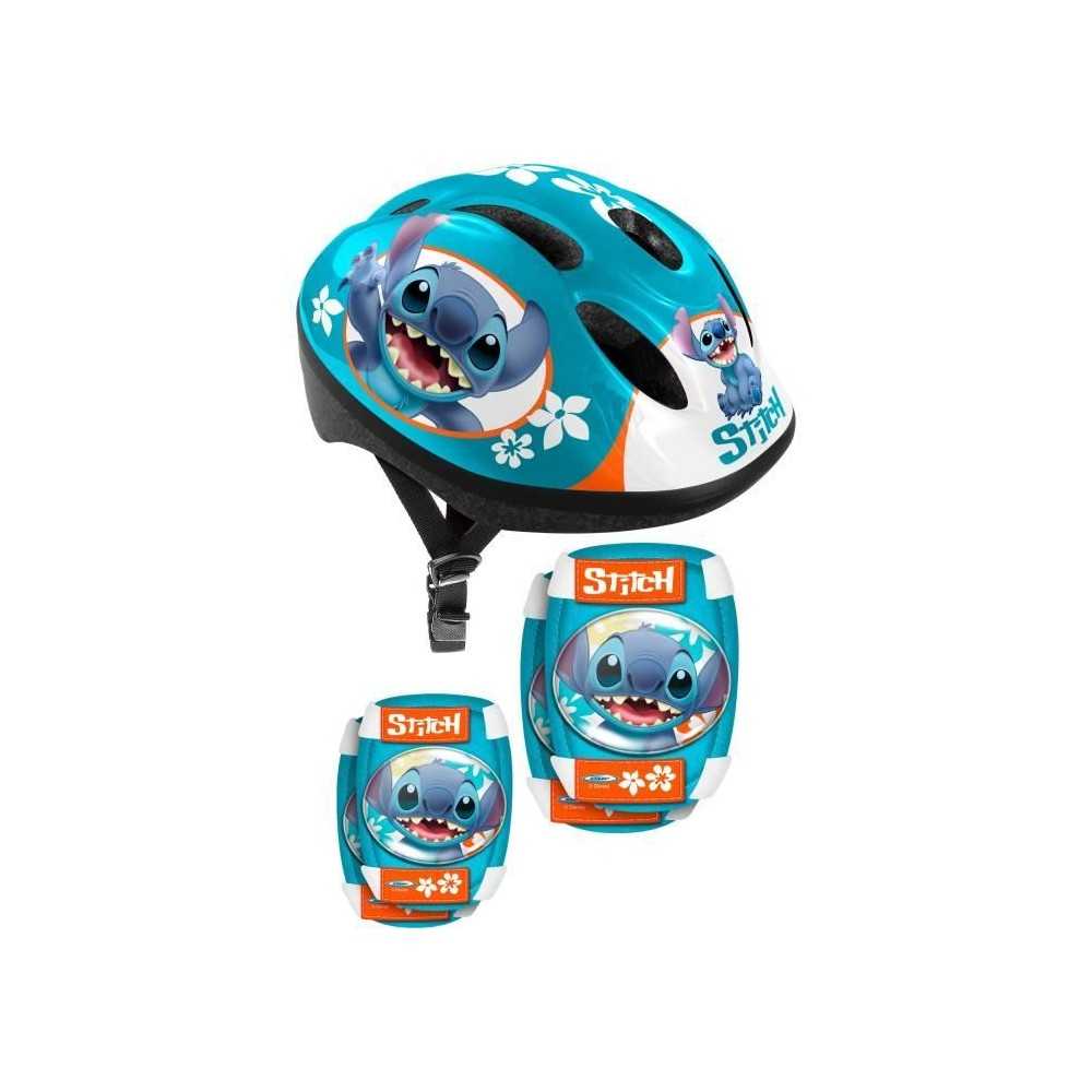 Set avec Casque et protections avec coudieres et genouilleres - DISNEY - STITCH