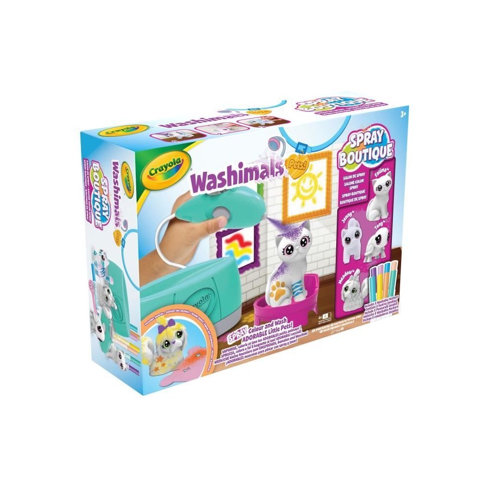 Coloriage - CRAYOLA - Washimals Spray Boutique - Vaporise et colore te