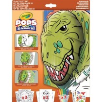 Créatif - CRAYOLA - POPS 3D Dinosaurs - Fabuleux dessins 3D de dinosa