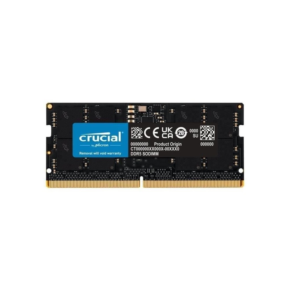 Mémoire RAM - CRUCIAL - DDR5-4800 SODIMM - 16 Go (CT16G48C40S5)