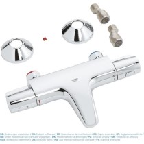 GROHE Mitigeur thermostatique Bain / Douche Precision Trend, protection anti-brûlure, raccord fileté 1/2, chromé, 34227002