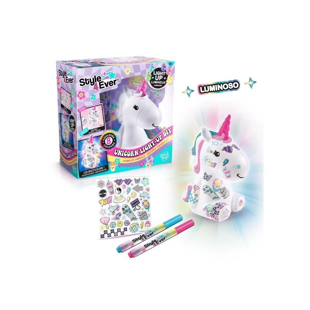 Canal Toys Style 4 Ever - Licorne Y2K DIY Lumineuse a décorer - Editi