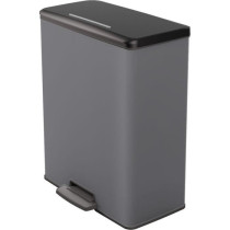 Poubelle Duo Rectangle - DECO BIN - CURVER - 52L (26+26L) - 49 x 32 x